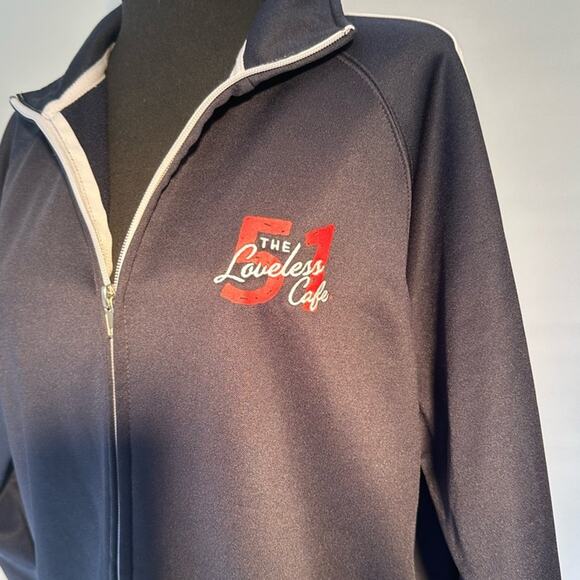 Nashville Loveless Cafe Jacket Unisex L Navy Knit Retro 51 Anniversary Retro - Picture 2 of 4